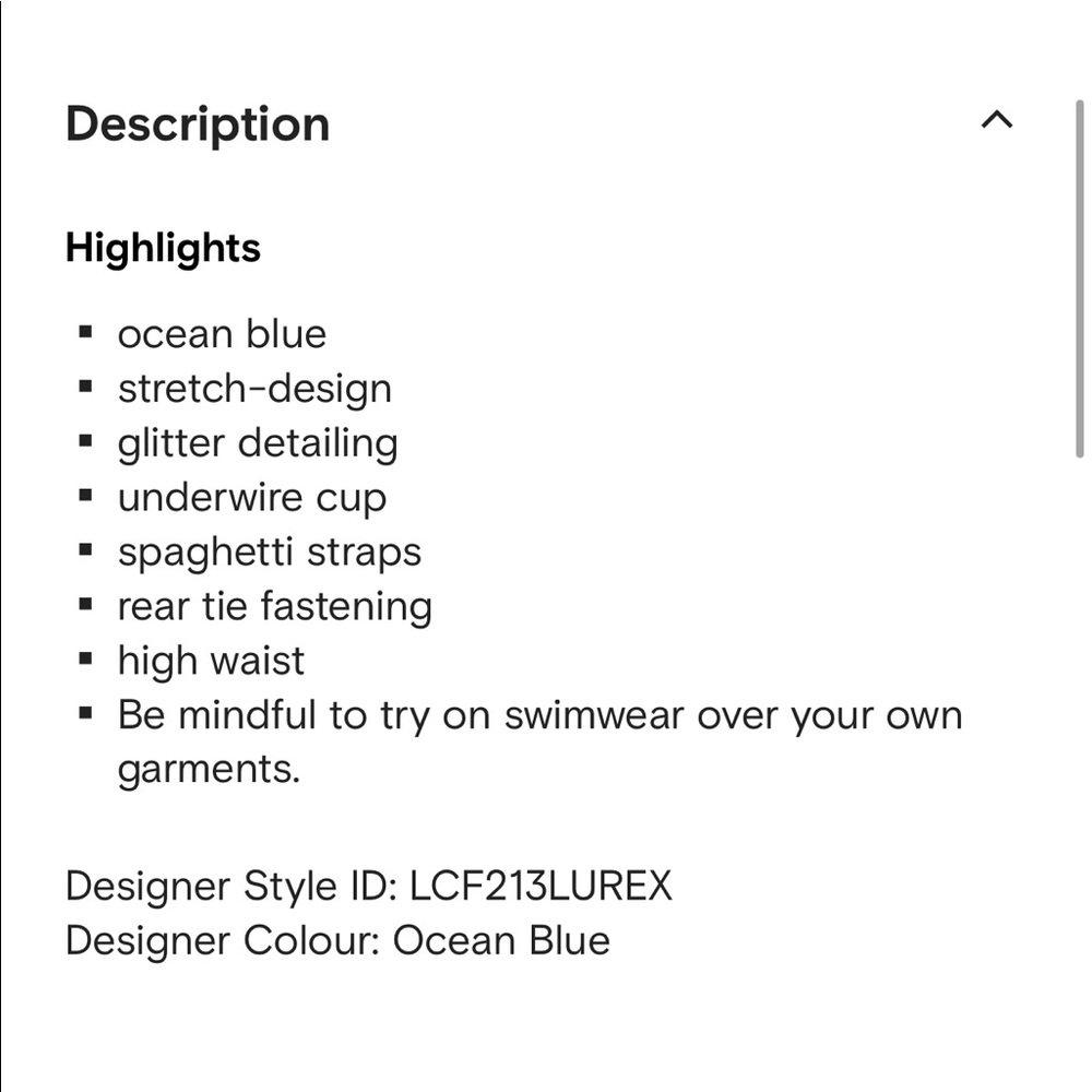 UNWORN Oséree blue sparkle bikini medium NWT - Picture 12 of 13